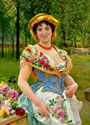 Beautiful girl in the garden